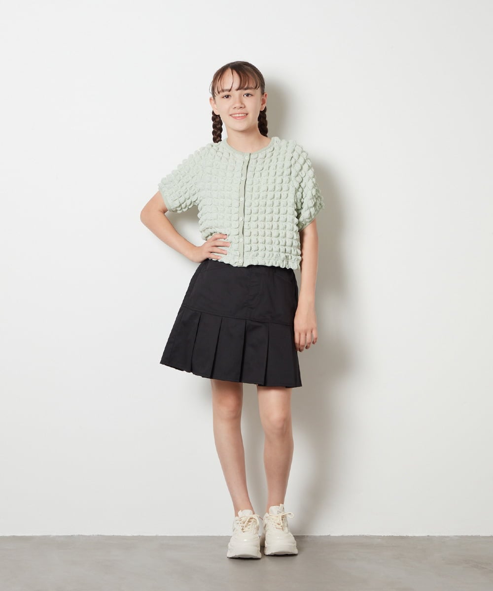 KJHGS30039 a.v.v KIDS(アー・ヴェ・ヴェ) [150-160]ミニプリーツスカート デニム