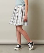KJHGT02034 a.v.v KIDS(アー・ヴェ・ヴェ) [140-150]チェックプリーツスカート アイボリー