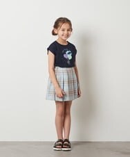KJHGT02034 a.v.v KIDS(アー・ヴェ・ヴェ) [140-150]チェックプリーツスカート アイボリー