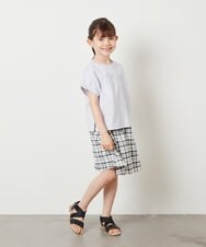 KJHGV01029 a.v.v KIDS(アー・ヴェ・ヴェ) [100-130]タック＆ギャザーフレアスカート ブラック