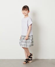 KJHGV01029 a.v.v KIDS(アー・ヴェ・ヴェ) [100-130]タック＆ギャザーフレアスカート ブラック