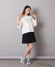 KJHHA18039 a.v.v KIDS(アー・ヴェ・ヴェ) [120-160]［インパン付］フロントレースアップスカート グレー