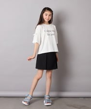 KJHHA18039 a.v.v KIDS(アー・ヴェ・ヴェ) [120-160]［インパン付］フロントレースアップスカート グレー