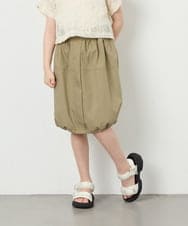 KJHHD75039 a.v.v KIDS(アー・ヴェ・ヴェ) [130-160]【冷感/速乾】裾ドロストスカート カーキ