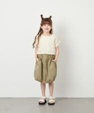 KJHHD75039 a.v.v KIDS(アー・ヴェ・ヴェ) [130-160]【冷感/速乾】裾ドロストスカート カーキ