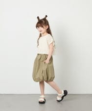 KJHHD75039 a.v.v KIDS(アー・ヴェ・ヴェ) [130-160]【冷感/速乾】裾ドロストスカート カーキ