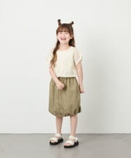 KJHHD75039 a.v.v KIDS(アー・ヴェ・ヴェ) [130-160]【冷感/速乾】裾ドロストスカート カーキ