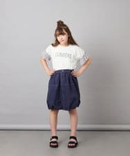 KJHHD75039 a.v.v KIDS(アー・ヴェ・ヴェ) [130-160]【冷感/速乾】裾ドロストスカート ネイビー