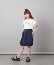 KJHHD75039 a.v.v KIDS(アー・ヴェ・ヴェ) [130-160]【冷感/速乾】裾ドロストスカート ネイビー