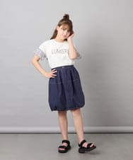 KJHHD75039 a.v.v KIDS(アー・ヴェ・ヴェ) [130-160]【冷感/速乾】裾ドロストスカート ネイビー