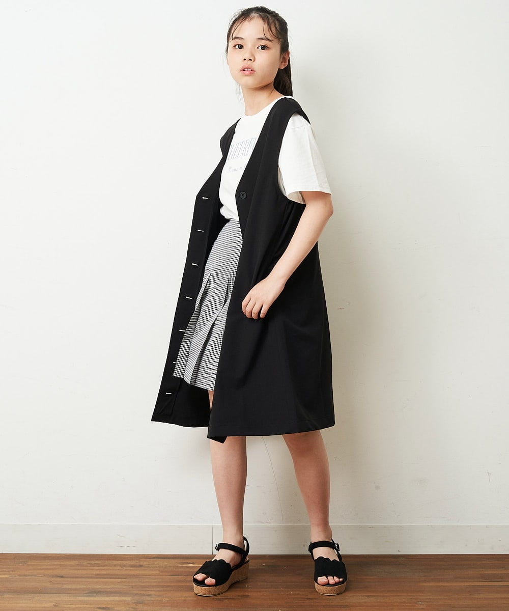 KJHHP20024 a.v.v KIDS(アー・ヴェ・ヴェ) [100-130]ウエストゴムプリーツスカート ブルー