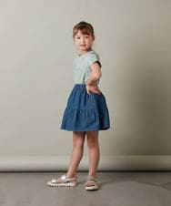KJHHS04024 a.v.v KIDS(アー・ヴェ・ヴェ) [100-130]ティアードミニスカート ベージュ