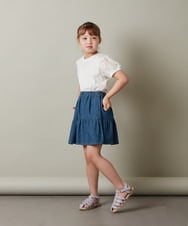 KJHHT04029 a.v.v KIDS(アー・ヴェ・ヴェ) [140-150]ティアードミニスカート ブラック