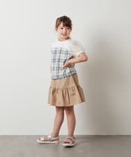 KJHHU04034 a.v.v KIDS(アー・ヴェ・ヴェ) [160]ティアードミニスカート デニム