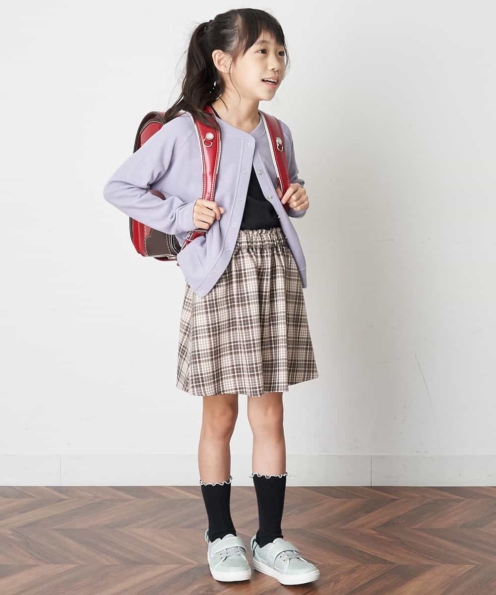 KJHJM23019 a.v.v KIDS(アー・ヴェ・ヴェ) [100-130]デイリーフレアスカート ベージュ