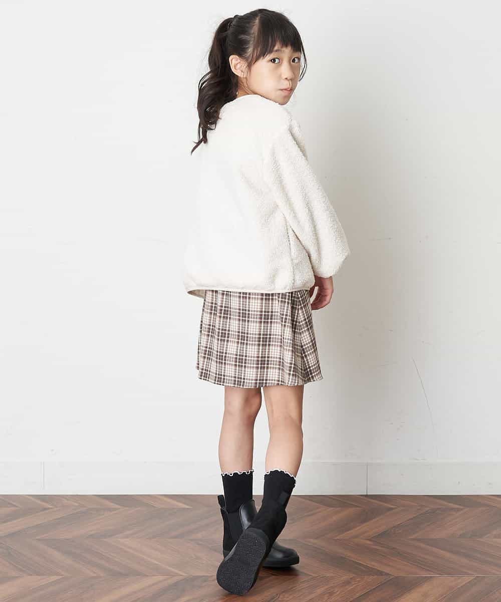 KJHJM23019 a.v.v KIDS(アー・ヴェ・ヴェ) [100-130]デイリーフレアスカート ベージュ