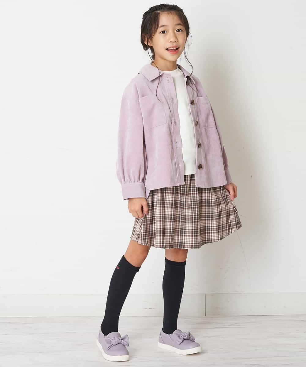KJHJM23019 a.v.v KIDS(アー・ヴェ・ヴェ) [100-130]デイリーフレアスカート ベージュ