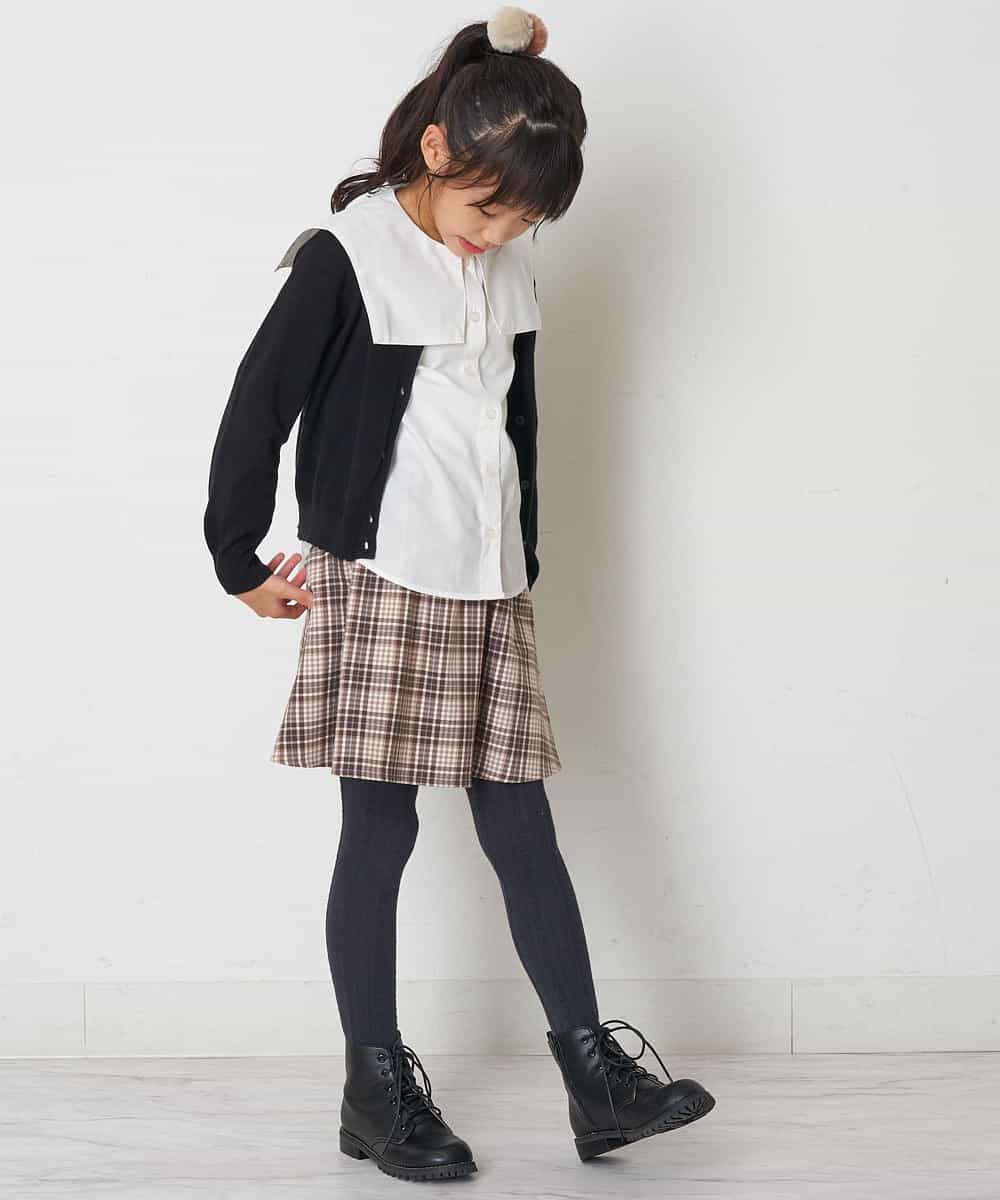 KJHJM23019 a.v.v KIDS(アー・ヴェ・ヴェ) [100-130]デイリーフレアスカート ベージュ