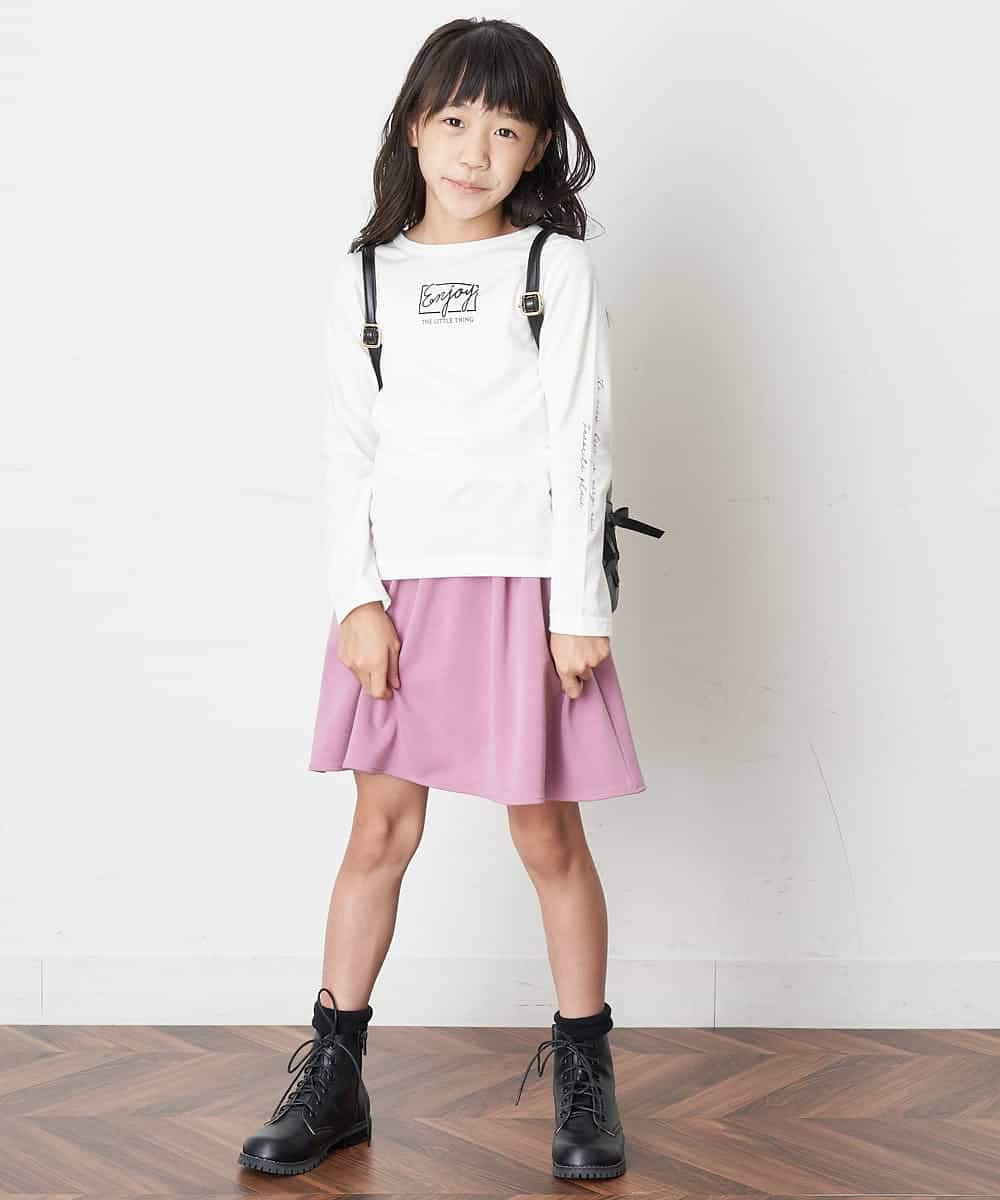 KJHJM23019 a.v.v KIDS(アー・ヴェ・ヴェ) [100-130]デイリーフレアスカート ベージュ
