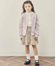 KJHJP31024 a.v.v KIDS(アー・ヴェ・ヴェ) [100-130]チェックフレアスカート ネイビー