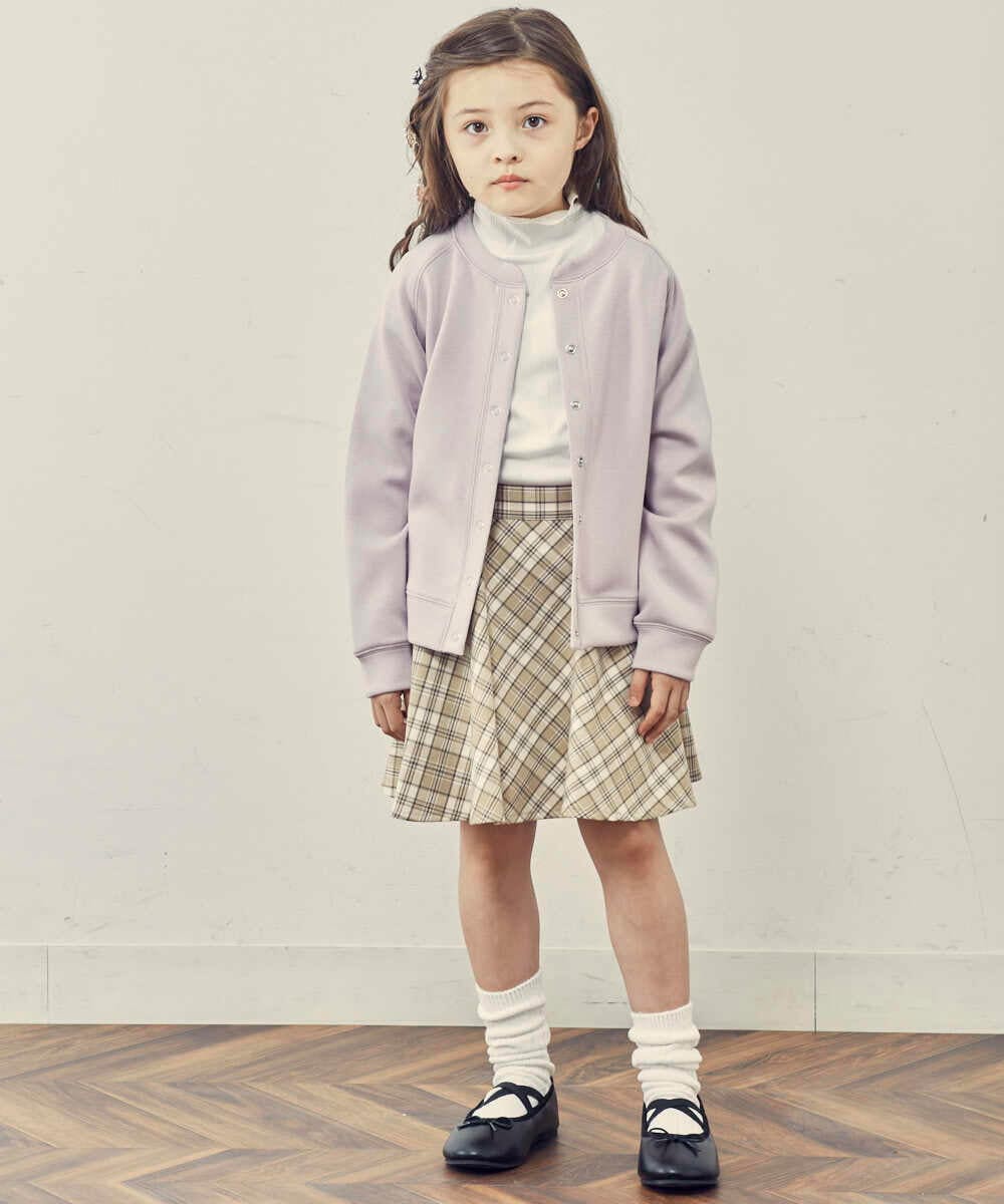 KJHJP31024 a.v.v KIDS(アー・ヴェ・ヴェ) [100-130]チェックフレアスカート ネイビー
