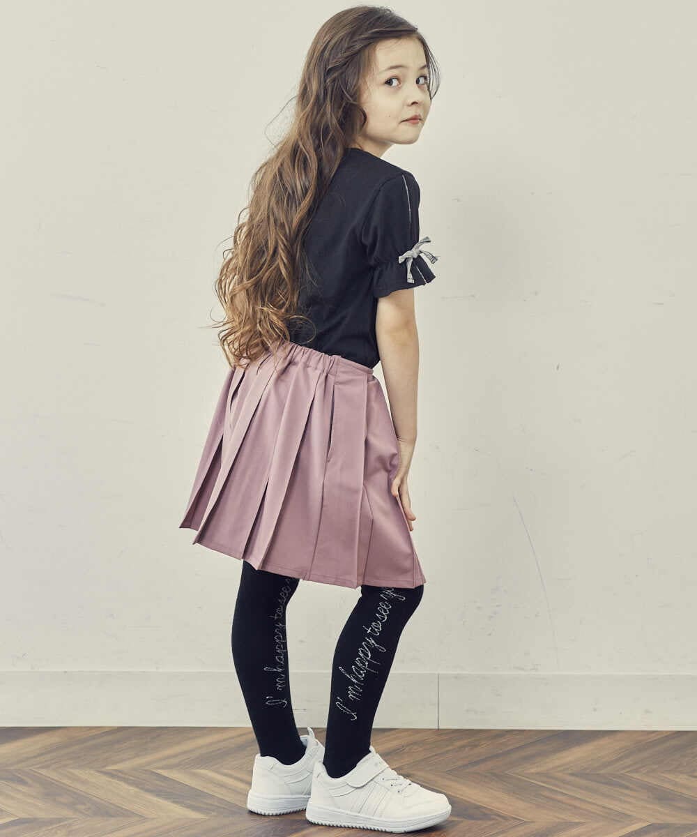 KJHJQ32034 a.v.v KIDS(アー・ヴェ・ヴェ) [140-150]プリーツスカート ブラック
