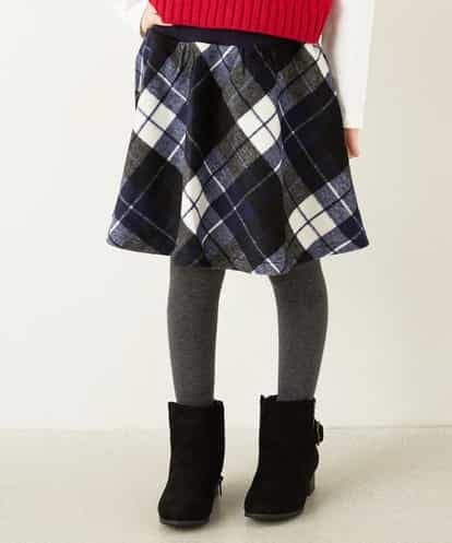 KJHKD06029 a.v.v KIDS [100-130]シャギーチェックスカート[WEB限定サイズ]