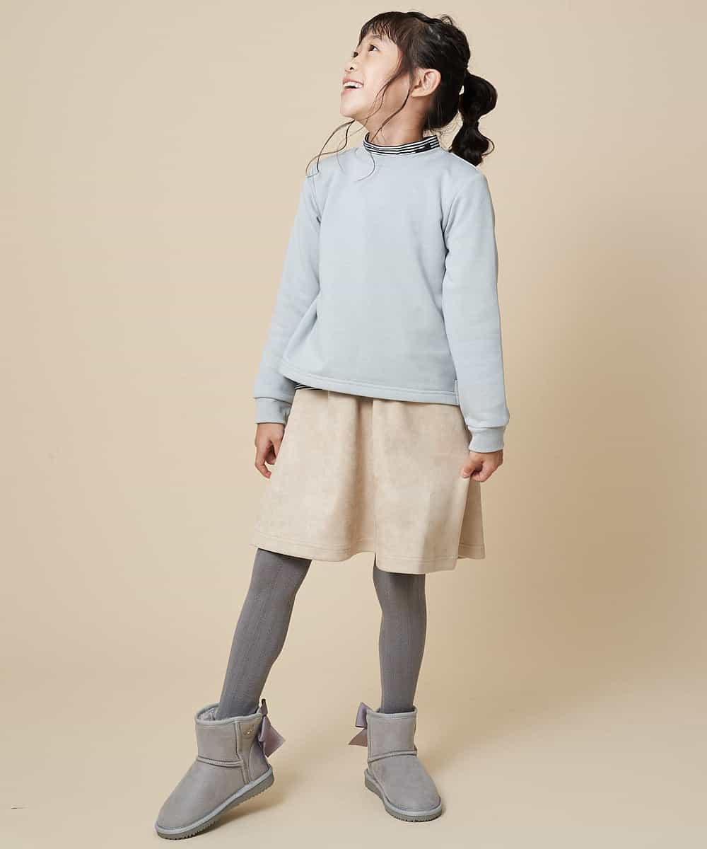 KJHKJ11024 a.v.v KIDS(アー・ヴェ・ヴェ) 【洗濯機で洗える】[100-130]フェイクスエードダンボールスカート[WEB限定サイズ] ベージュ