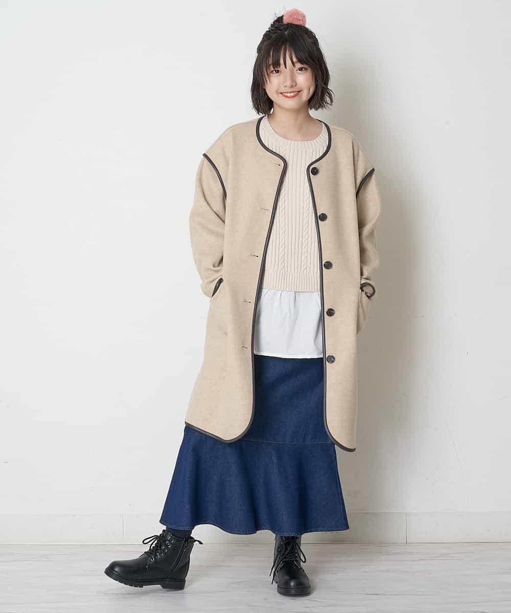 150-160]マーメイドデニムスカート(ロング・マキシ丈スカート) KIDS(アー・ヴェ・ヴェ)｜イトキンオンラインストア