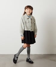 KJHKT41029 a.v.v KIDS(アー・ヴェ・ヴェ) [140-150]タックフレアスカート ライトグレー