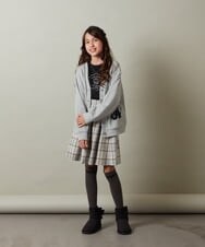 KJHKT41029 a.v.v KIDS(アー・ヴェ・ヴェ) [140-150]タックフレアスカート ライトグレー