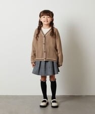 KJHKT41029 a.v.v KIDS(アー・ヴェ・ヴェ) [140-150]タックフレアスカート ライトグレー