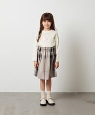 KJHKT45034 a.v.v KIDS(アー・ヴェ・ヴェ) [140-150]タックフレアスカート ベージュ