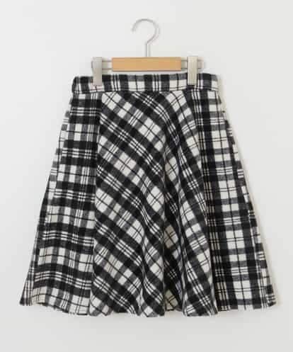 KJHLM61029 a.v.v KIDS [100-130]シャギーチェックフレアスカート