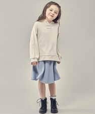 KJHLP61034 a.v.v KIDS(アー・ヴェ・ヴェ) [100-130]ニットフレアスカート ライトブルー