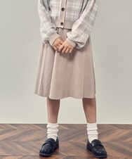 KJHLQ61039 a.v.v KIDS(アー・ヴェ・ヴェ) [140-150]ニットフレアスカート ベージュ