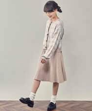 KJHLQ61039 a.v.v KIDS(アー・ヴェ・ヴェ) [140-150]ニットフレアスカート ベージュ