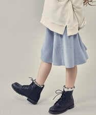 KJHLQ61039 a.v.v KIDS(アー・ヴェ・ヴェ) [140-150]ニットフレアスカート ベージュ
