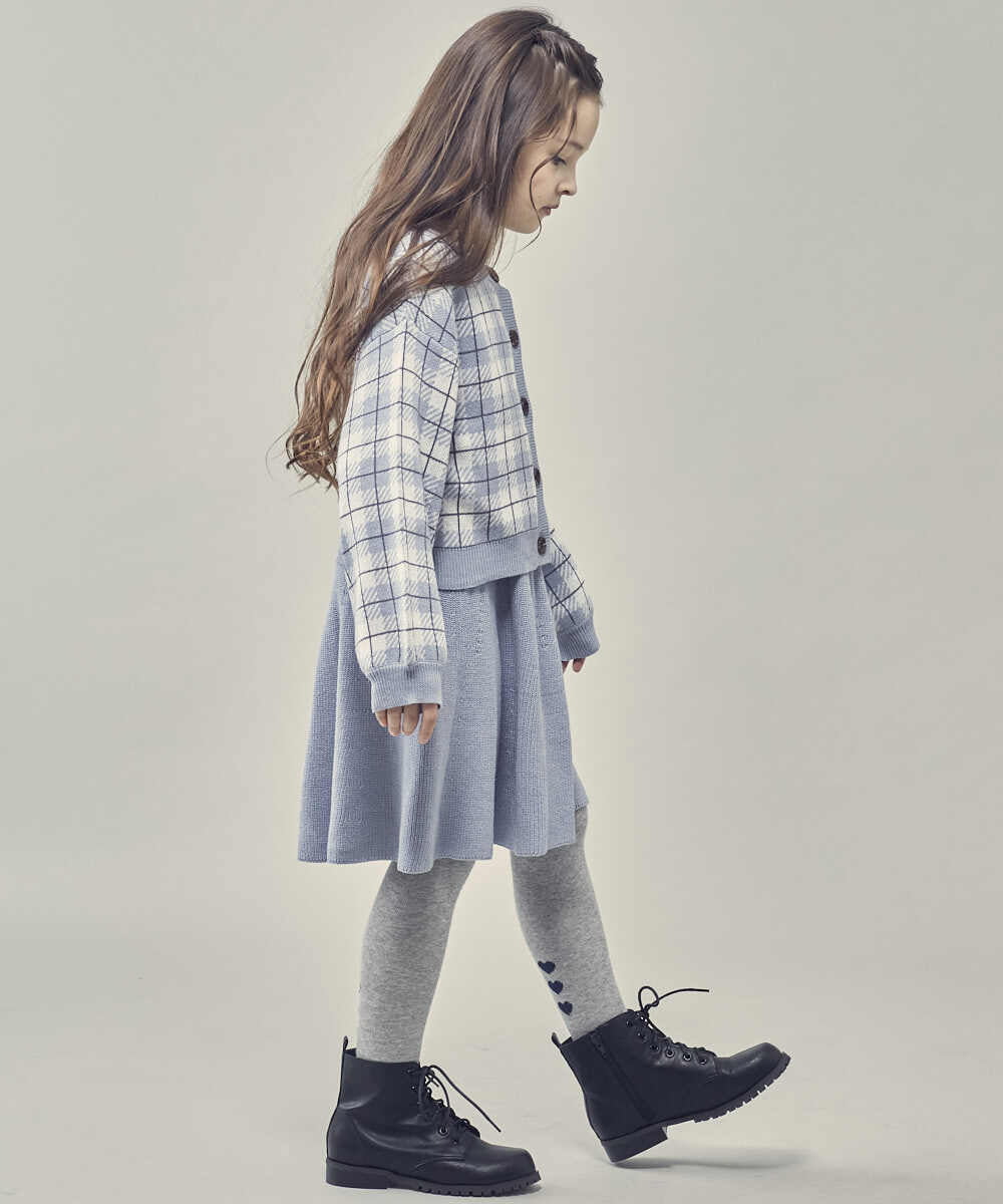 KJHLR61044 a.v.v KIDS(アー・ヴェ・ヴェ) [160]ニットフレアスカート ベージュ
