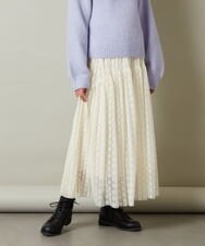 KJHLS60029 a.v.v KIDS(アー・ヴェ・ヴェ) [110-130]チュールロングスカート アイボリー