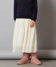 KJHLS60029 a.v.v KIDS(アー・ヴェ・ヴェ) [110-130]チュールロングスカート アイボリー