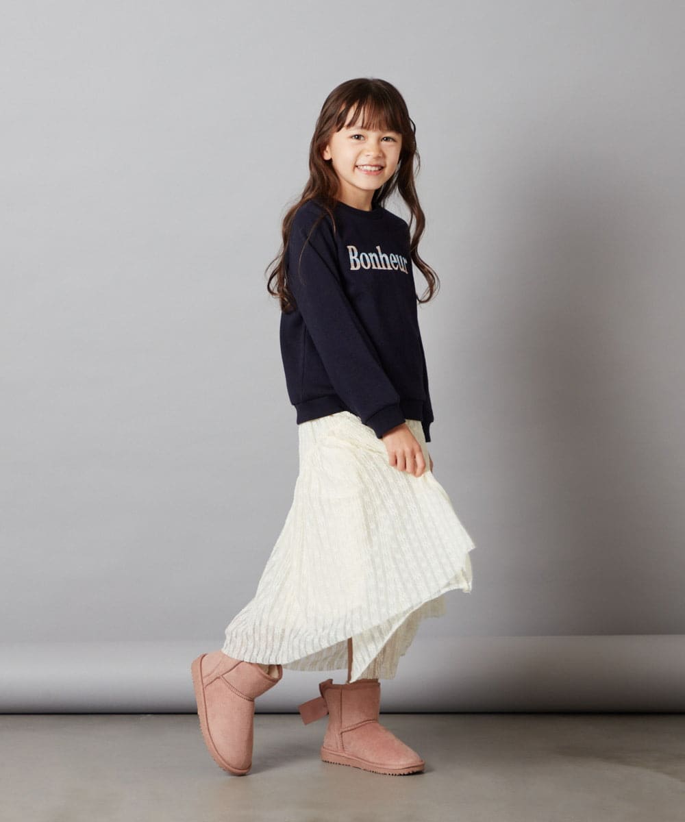 KJHLS60029 a.v.v KIDS(アー・ヴェ・ヴェ) [110-130]チュールロングスカート アイボリー