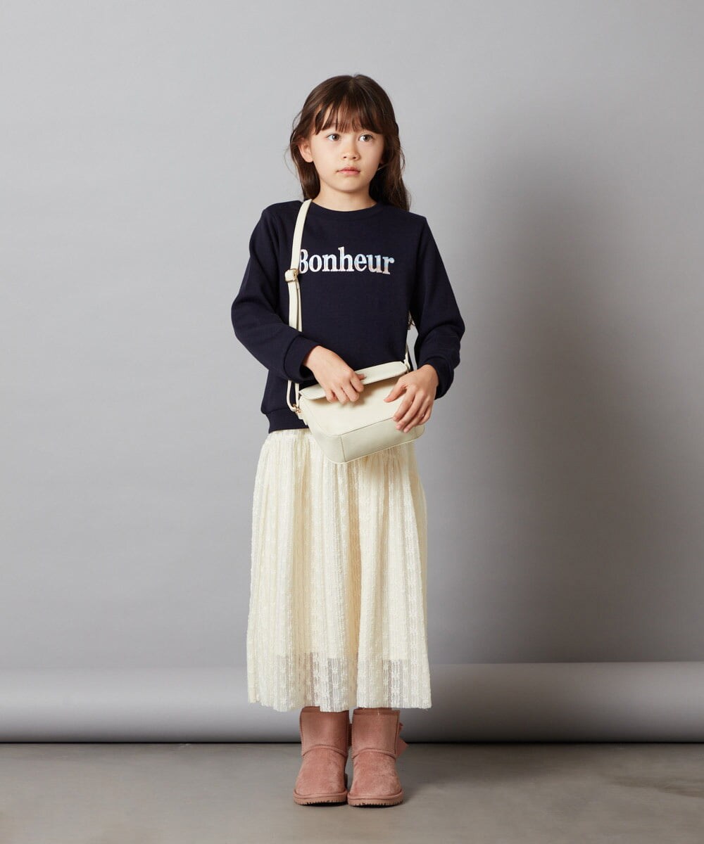 KJHLS60029 a.v.v KIDS(アー・ヴェ・ヴェ) [110-130]チュールロングスカート アイボリー