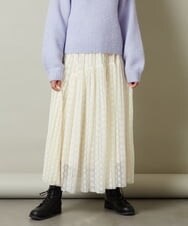 KJHLS60029 a.v.v KIDS(アー・ヴェ・ヴェ) [110-130]チュールロングスカート アイボリー