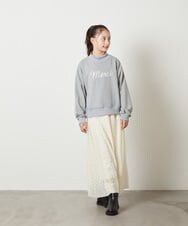 KJHLS60029 a.v.v KIDS(アー・ヴェ・ヴェ) [110-130]チュールロングスカート アイボリー