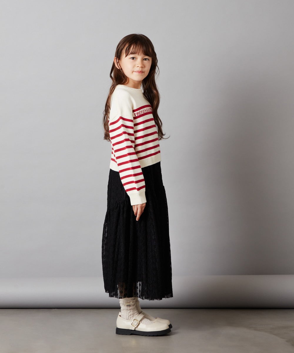 KJHLS60029 a.v.v KIDS(アー・ヴェ・ヴェ) [110-130]チュールロングスカート アイボリー