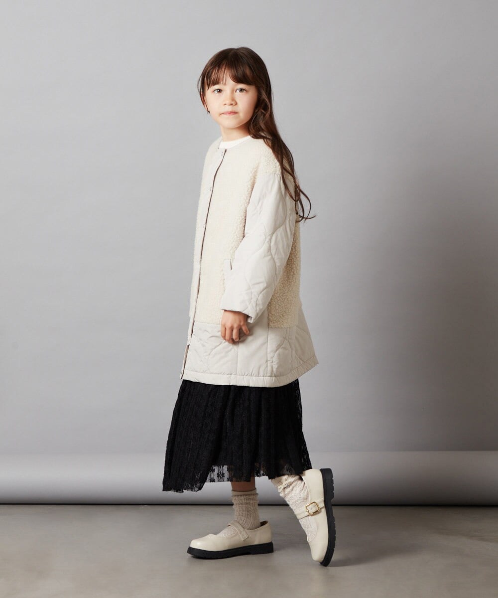 KJHLS60029 a.v.v KIDS(アー・ヴェ・ヴェ) [110-130]チュールロングスカート アイボリー