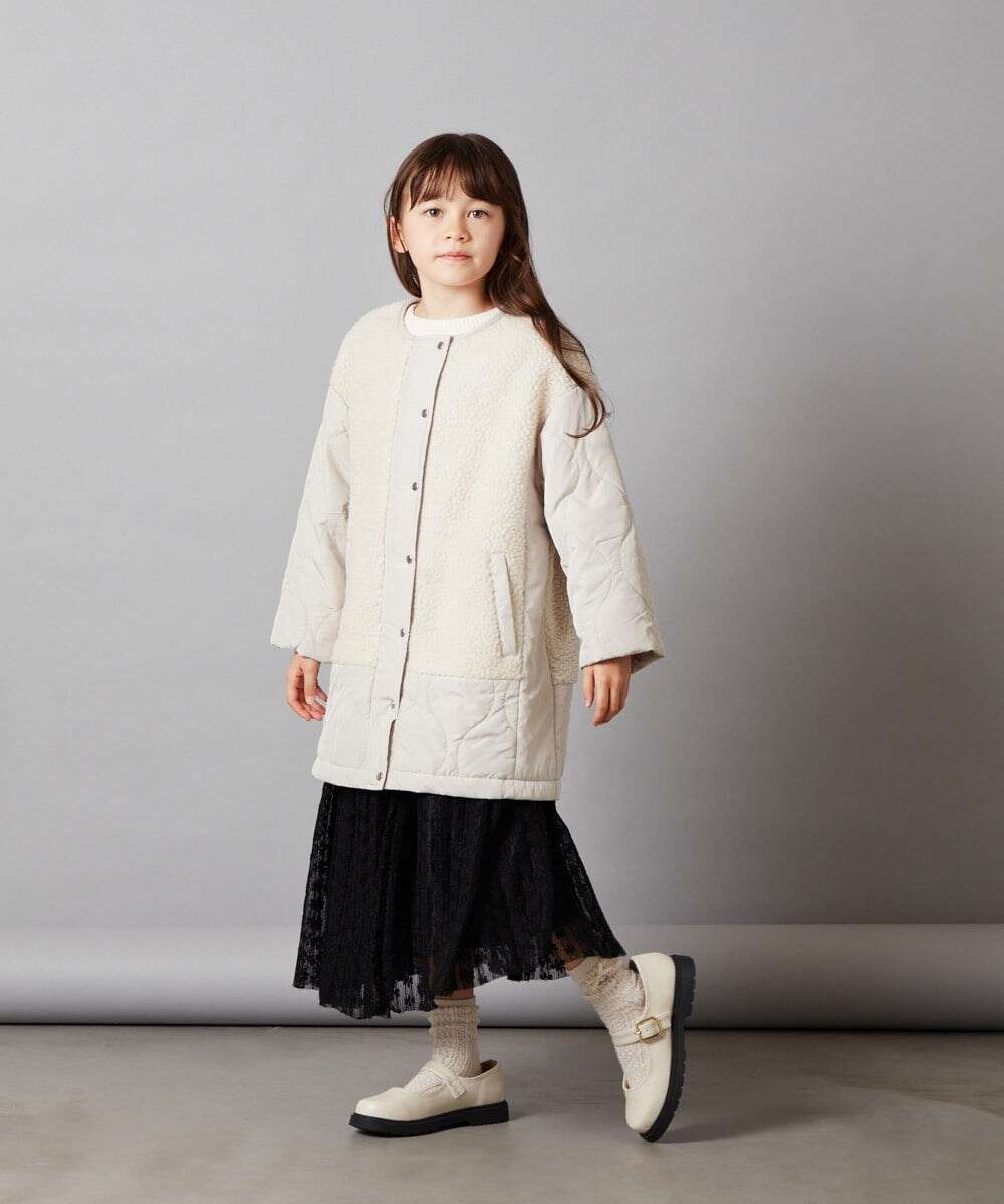 KJHLS60029 a.v.v KIDS(アー・ヴェ・ヴェ) [110-130]チュールロングスカート アイボリー