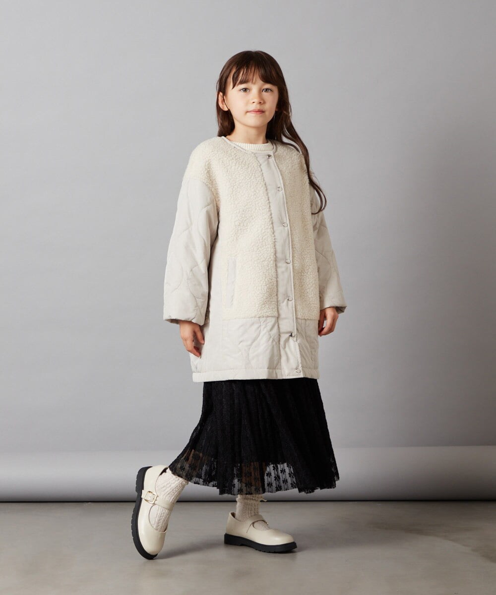 KJHLS60029 a.v.v KIDS(アー・ヴェ・ヴェ) [110-130]チュールロングスカート アイボリー