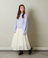 KJHLS60029 a.v.v KIDS(アー・ヴェ・ヴェ) [110-130]チュールロングスカート アイボリー